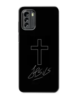 Чехол для Nokia G60 с картинкой «Графический крест Jesus» Чехол для Nokia G60 с картинкой «Графический крест Jesus»
