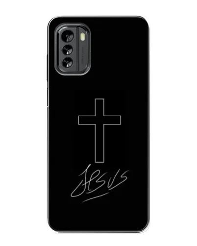Чехол для Nokia G60 с картинкой «Графический крест Jesus» Чехол для Nokia G60 с картинкой «Графический крест Jesus»