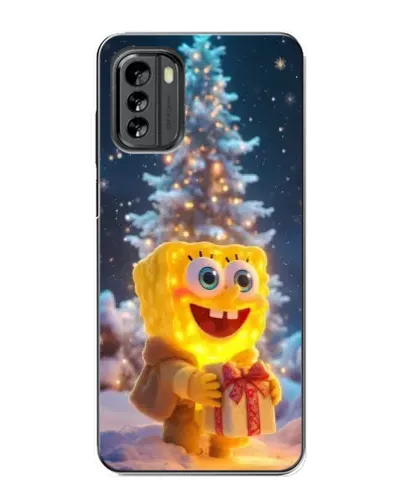 Чехол для Nokia G60 с картинкой «Рождественский Спанч Боб»