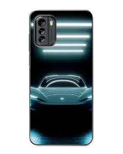 Чохол для Nokia G60 з картинкою «Tesla в неоні»
