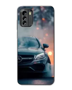 Чехол для Nokia G60 с картинкой «Mercedes — ночной город»
