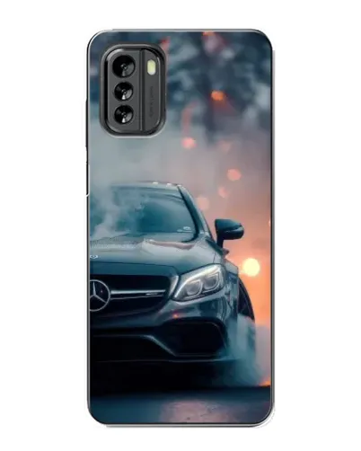 Чехол для Nokia G60 с картинкой «Mercedes — ночной город»