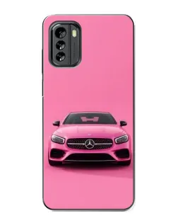 Чехол для Nokia G60 с картинкой «Розовый Mercedes AMG»
