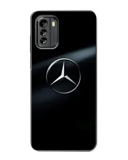 Чехол для Nokia G60 с картинкой «Mercedes на металле»