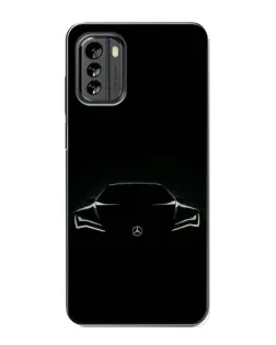Чехол для Nokia G60 с картинкой «Mercedes — силуэт авто»