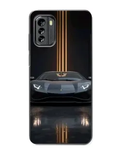 Чехол для Nokia G60 с картинкой «Lamborghini золотые линии»