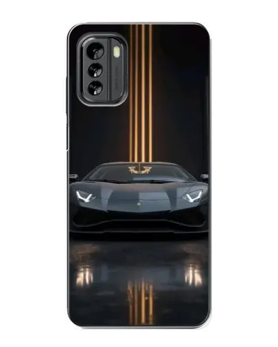Чехол для Nokia G60 с картинкой «Lamborghini золотые линии»