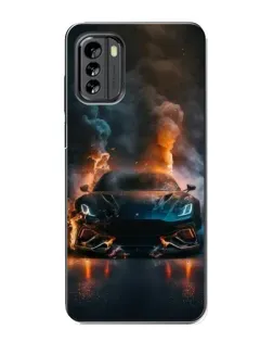 Чехол для Nokia G60 с картинкой «Lamborghini дымная эстетика»