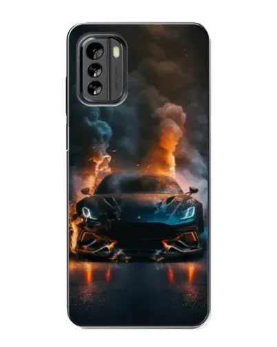Чехол для Nokia G60 с картинкой «Lamborghini дымная эстетика»