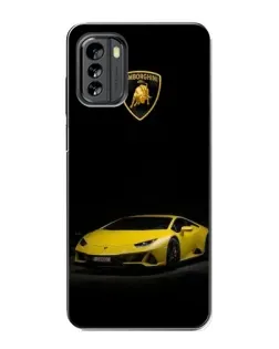 Чехол для Nokia G60 с картинкой «Lamborghini желтый акцент»