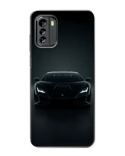 Чехол для Nokia G60 с картинкой «Черный Lamborghini Aventador»
