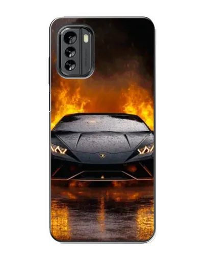 Чехол для Nokia G60 с картинкой «Lamborghini в огне»