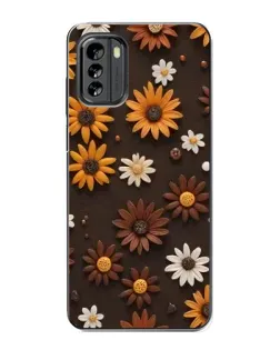 Чехол для Nokia G60 с картинкой «Узор из маленьких подсолнухов»