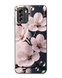 Чехол для Nokia G60 с картинкой «Нежная сакура и капли»
