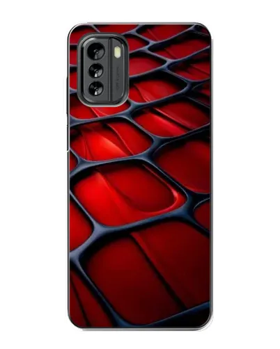 Чехол для Nokia G60 с картинкой «Красная глянцевая сетка»