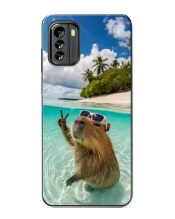 Чехол для Nokia G60 с картинкой «Капибара на море» Чехол для Nokia G60 с картинкой «Капибара на море»