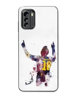 Чехол для Nokia G60 с картинкой «Акварельный Месси Барселона»