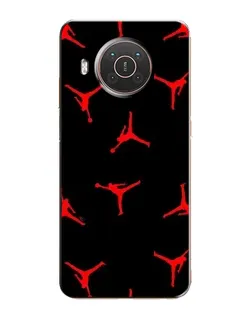 Чехол для Nokia X10 с картинкой «Jordan Red Pattern» Чехол для Nokia X10 с картинкой «Jordan Red Pattern»