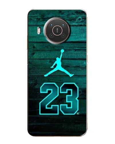 Чехол для Nokia X10 с картинкой «Jordan Cyan 23»