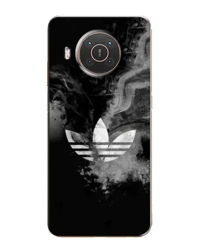 Чехол для Nokia X10 с картинкой «Абстрактный дым Adidas»