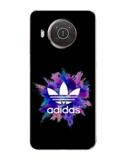 Чехол для Nokia X10 с картинкой «Взрыв красок Adidas»