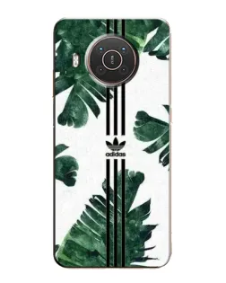 Чехол для Nokia X10 с картинкой «Пальмовые листья адидас»