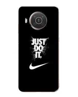 Чехол для Nokia X10 с картинкой «Текстовый принт Nike» Чехол для Nokia X10 с картинкой «Текстовый принт Nike»