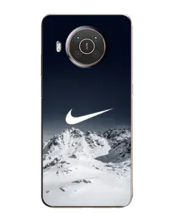 Чехол для Nokia X10 с картинкой «Nike — зимние горы» Чехол для Nokia X10 с картинкой «Nike — зимние горы»