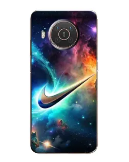 Чехол для Nokia X10 с картинкой «Космический Nike Swoosh» Чехол для Nokia X10 с картинкой «Космический Nike Swoosh»