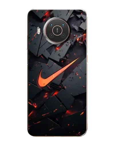 Чехол для Nokia X10 с картинкой «Nike — эффект разломов»