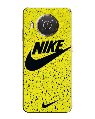 Чехол для Nokia X10 с картинкой «Желтый текстурный Nike»