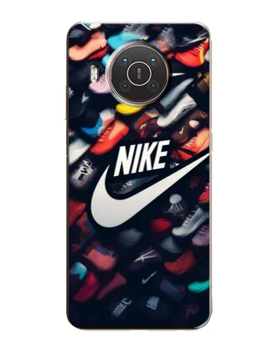 Чехол для Nokia X10 с картинкой «Коллекция кроссовок Nike»