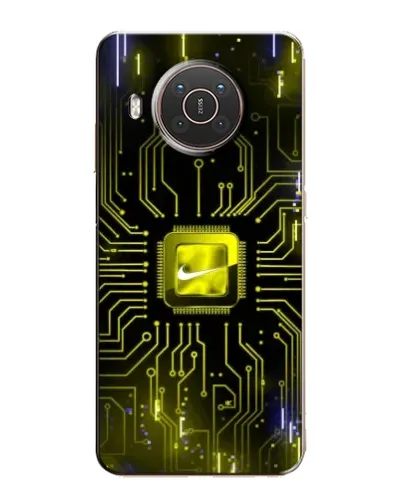 Чехол для Nokia X10 с картинкой «Nike — золотая искра»
