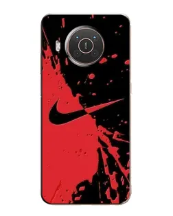 Чехол для Nokia X10 с картинкой «Красные брызги Nike» Чехол для Nokia X10 с картинкой «Красные брызги Nike»