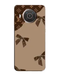 Чехол для Nokia X10 с картинкой «LV — кофейный атлас»