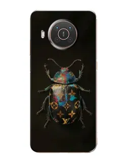 Чехол для Nokia X10 с картинкой «LV — мраморный принт»