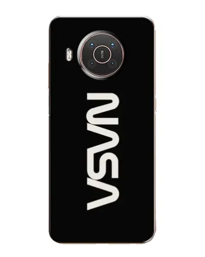 Чехол для Nokia X10 с картинкой «NASA — вертикальный логотип»