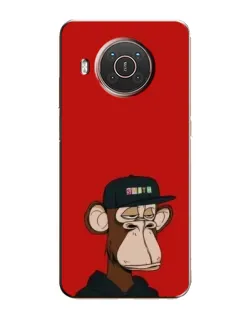 Чехол для Nokia X10 с картинкой «Bored Ape — красный фон» Чехол для Nokia X10 с картинкой «Bored Ape — красный фон»
