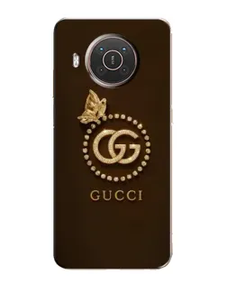 Чохол для Nokia X10 з картинкою «Gucci — золотий метелик»