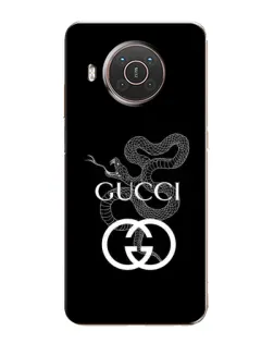 Чохол для Nokia X10 з картинкою «Gucci — срібна змія»