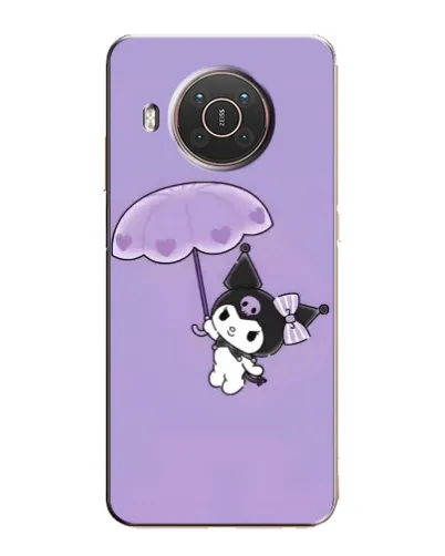 Чехол для Nokia X10 с картинкой «Kuromi с зонтиком»