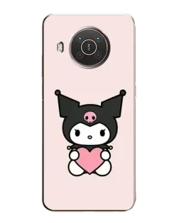 Чехол для Nokia X10 с картинкой «Kuromi и сердце»