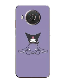 Чехол для Nokia X10 с картинкой «Kuromi на лиловом фоне»