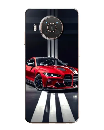 Чехол для Nokia X10 с картинкой «Красная BMW на дороге» Чехол для Nokia X10 с картинкой «Красная BMW на дороге»