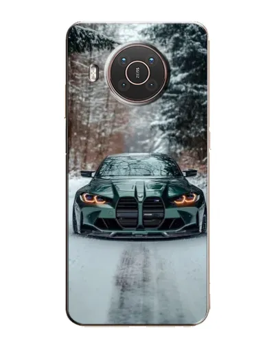 Чехол для Nokia X10 с картинкой «BMW в зимнем лесу» Чехол для Nokia X10 с картинкой «BMW в зимнем лесу»