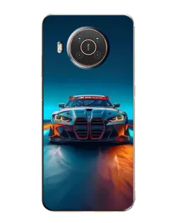 Чехол для Nokia X10 с картинкой «BMW — огни неона»