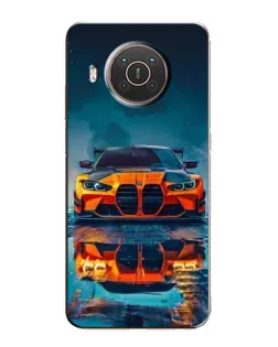Чехол для Nokia X10 с картинкой «BMW — золотая эмблема»