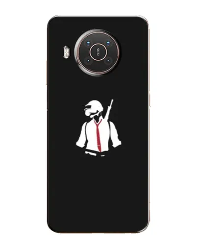 Чохол для Nokia X10 з картинкою «PUBG — силует воїна»