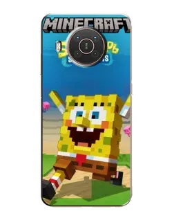 Чехол для Nokia X10 с картинкой «Губка Боб Minecraft» Чехол для Nokia X10 с картинкой «Губка Боб Minecraft»
