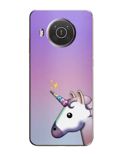 Чехол для Nokia X10 с картинкой «Единорог градиент»